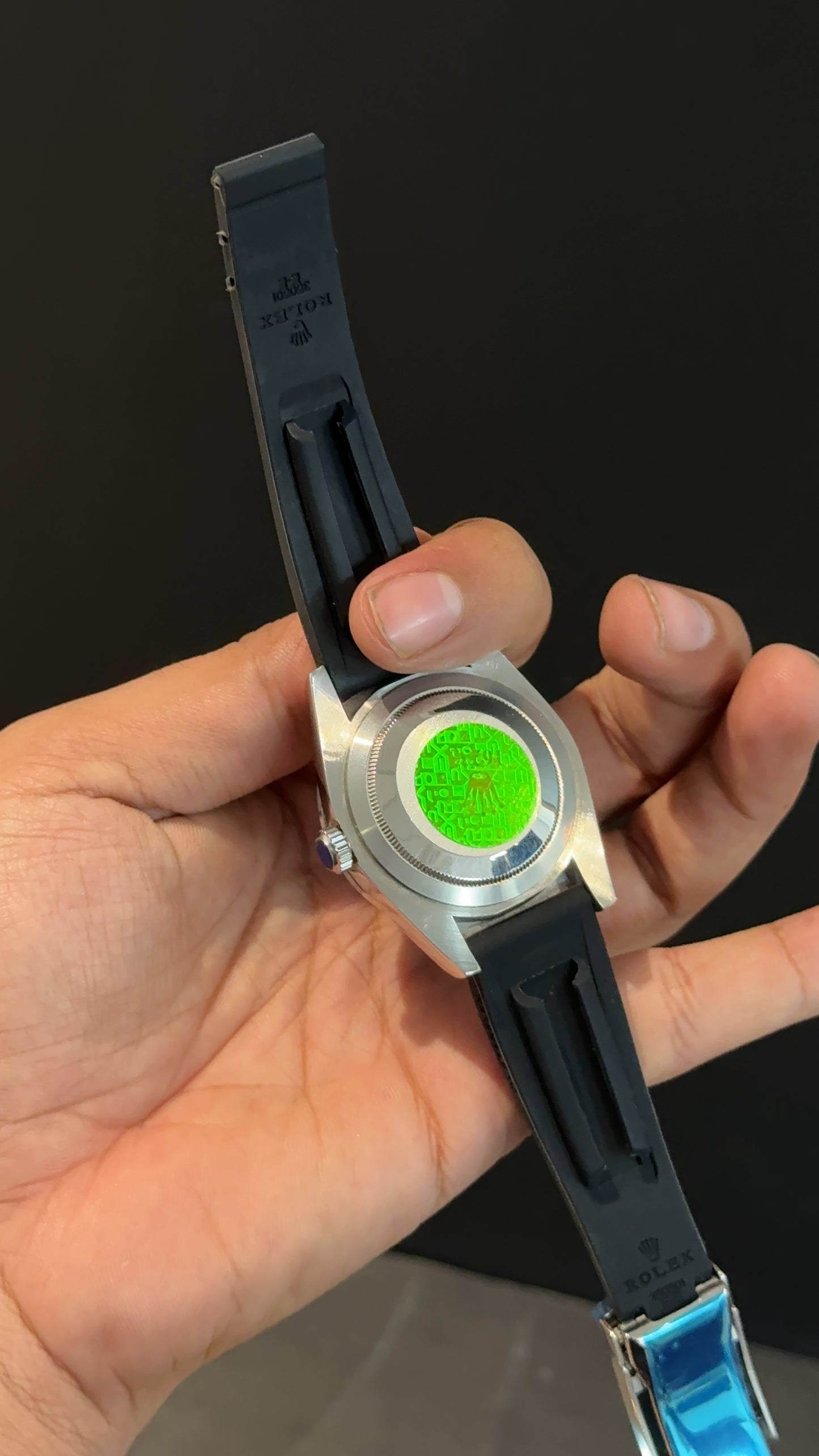 Sky Dweller | Silver | Pvc Strap | Blue Dial