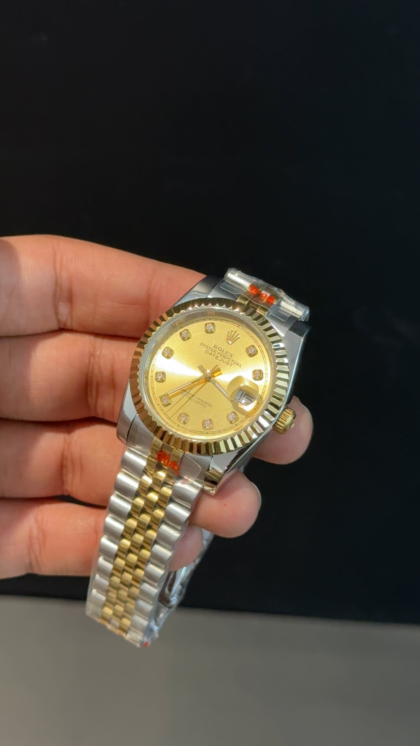 DateJust | 36mm | Gold Two Tone | Gold Diamond Dial