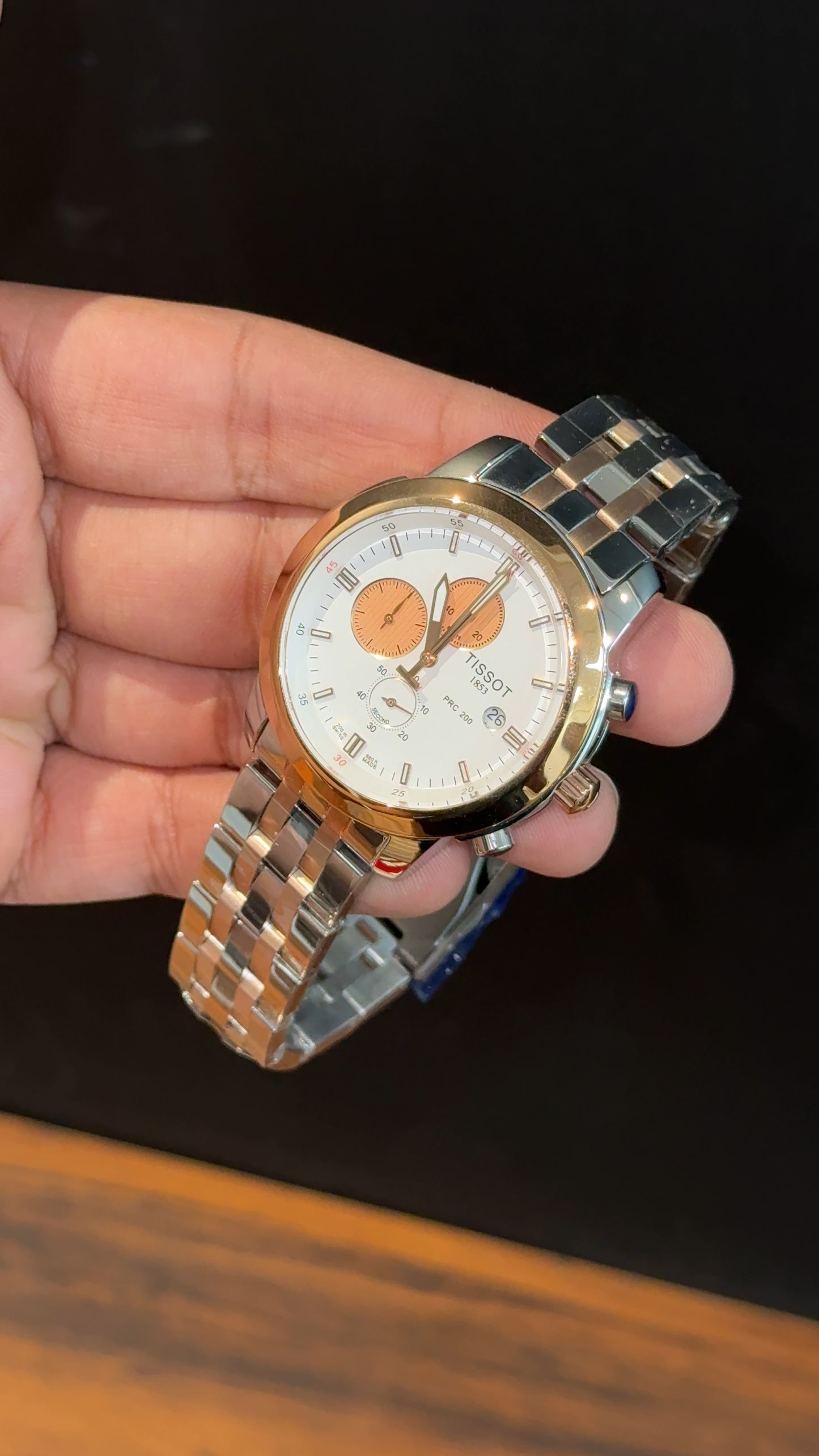 Tissot | Rose Two Tone | Rose Chrono | White Dial
