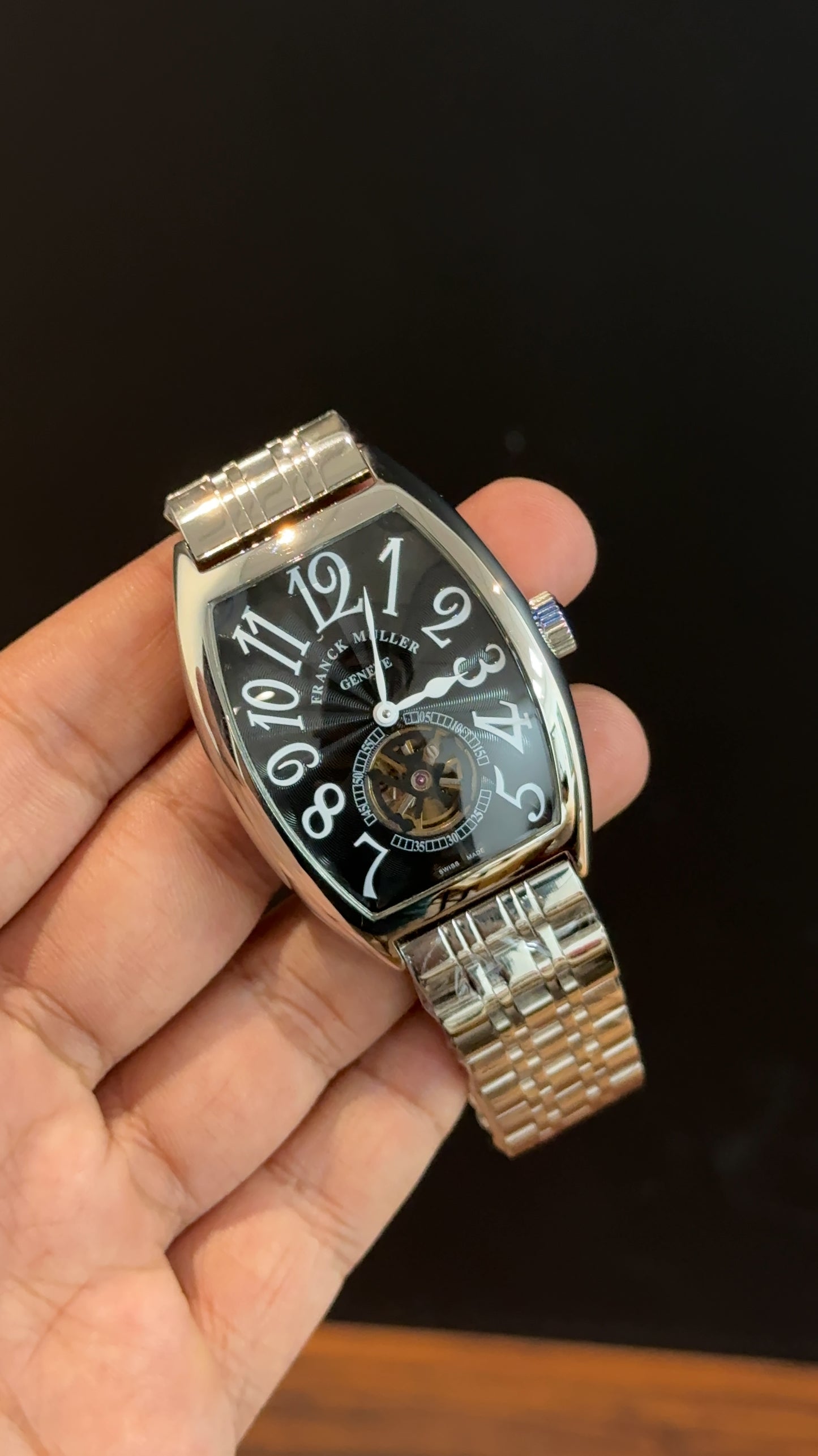 Franck muller | Silver Chain | Black Pendulum Dial