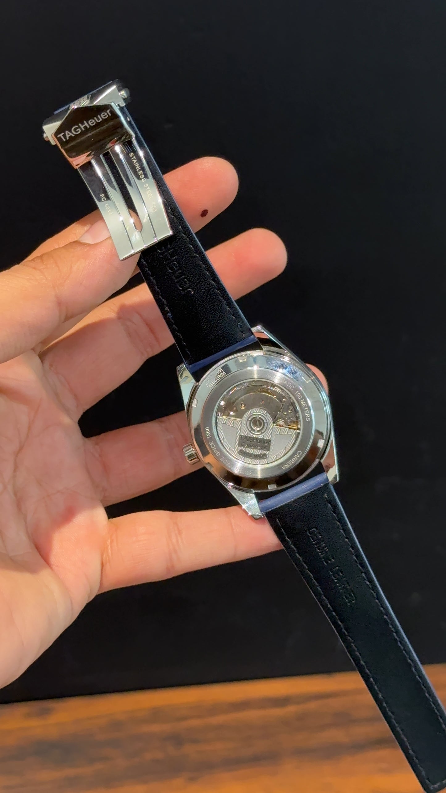 Tag Carrera | Blue Leather Strap | Twin Time | Blue Dial