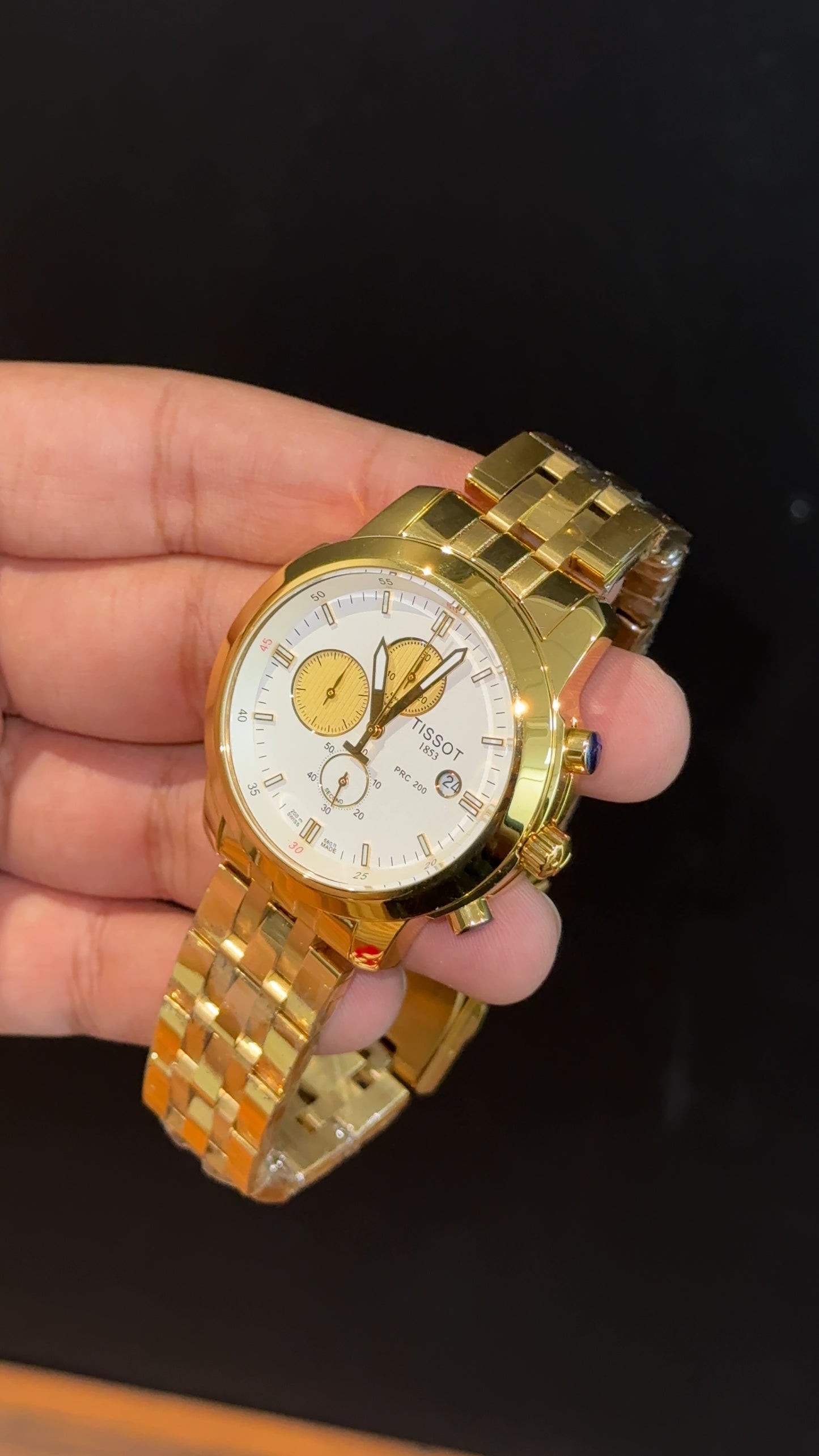 Tissot | Gold Chain | Gold Chrono | White Dial