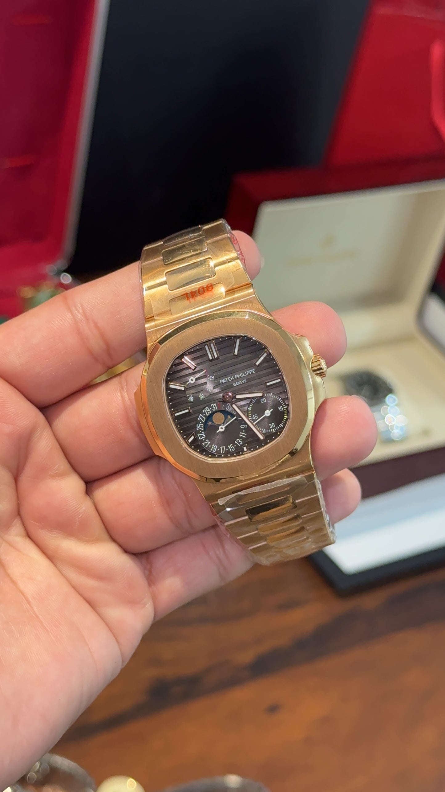 Premium Patek | Gold Chain | Chrono | Grey Dial