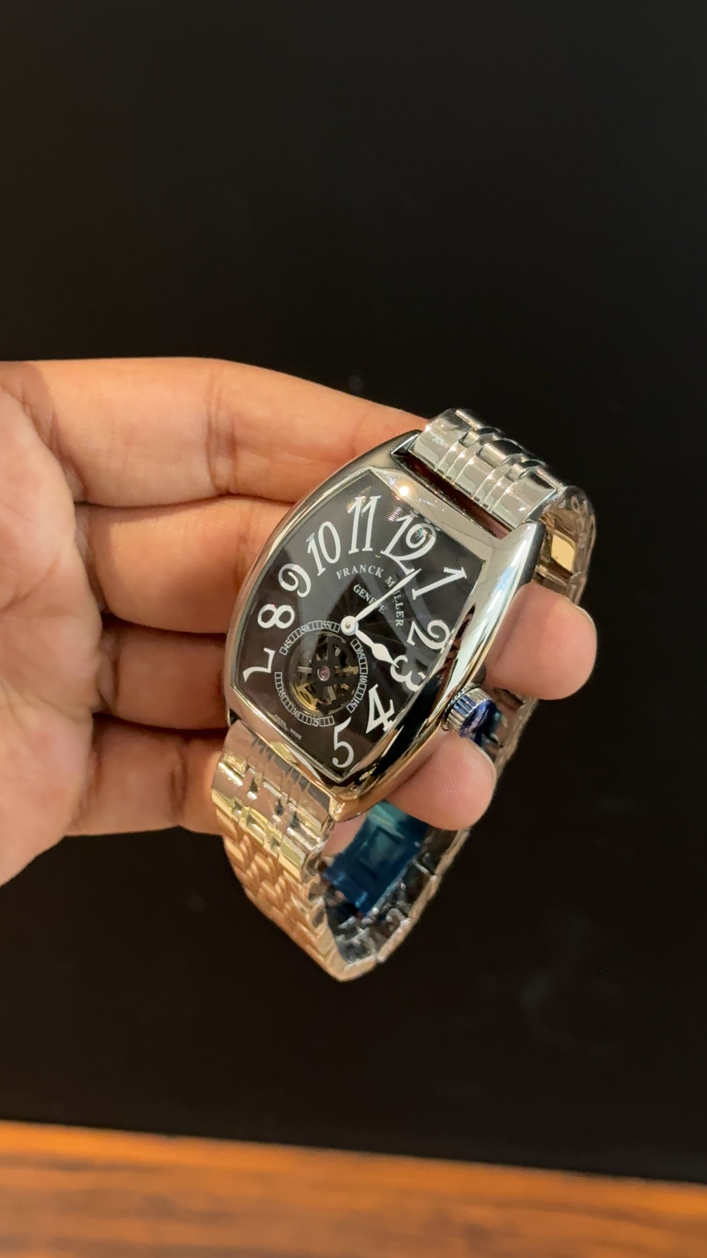 Franck muller | Silver Chain | Black Pendulum Dial