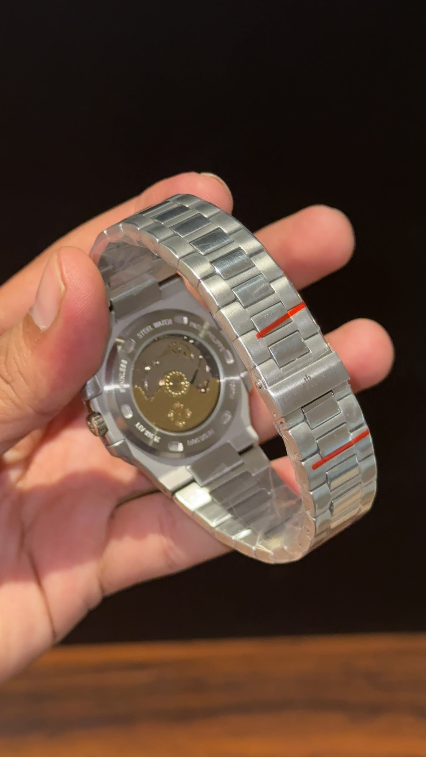 Pp Auto | Silver Chain | Silver Diamond Bezel | Green Dial