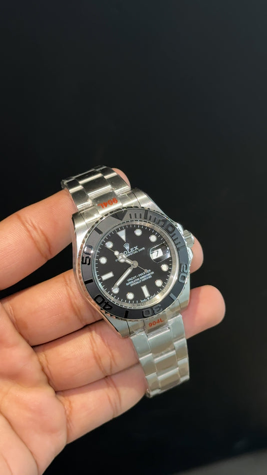 Yacht Master | Silver Chain | Black Dial