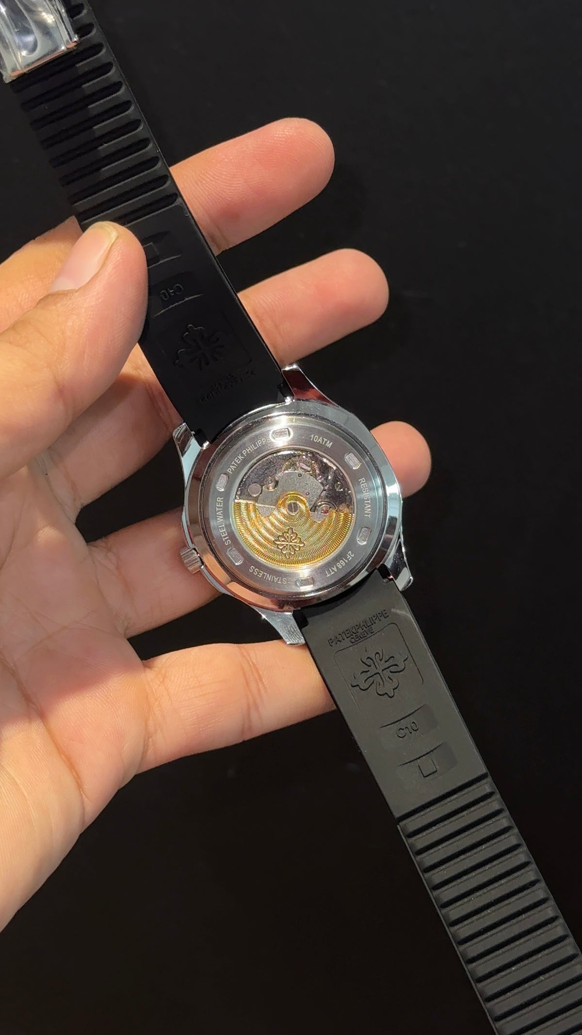 Pp Auto | Aquaaut | Black Strap | Silver Black strap
