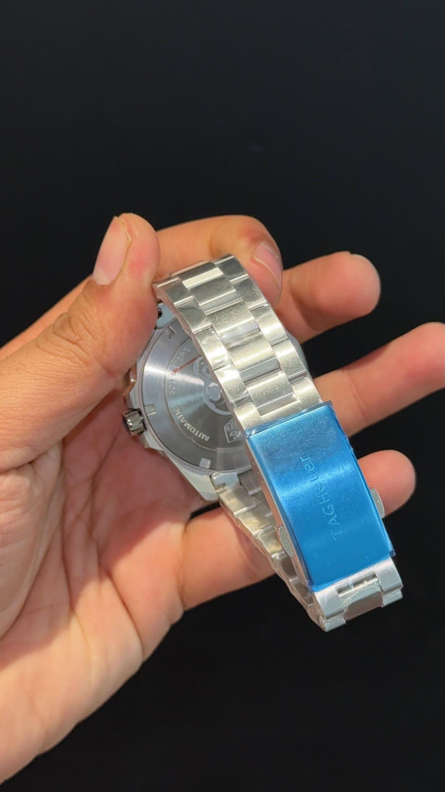 Tag Aquaracer | Calibre 5 | Silver Chain | Plain Bezel | Black Dial