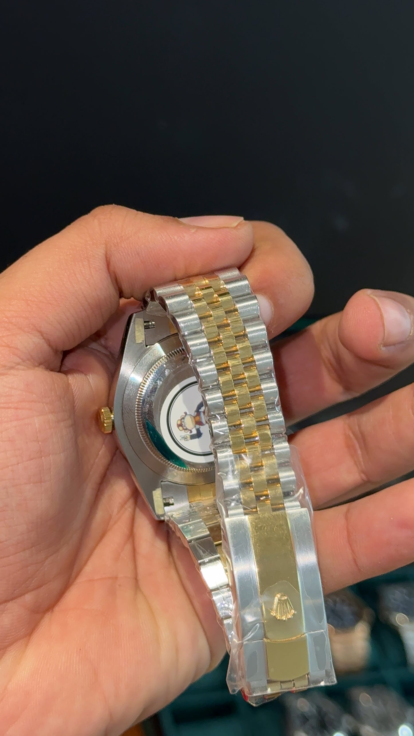 Premium Datejust | Gold Two Tone | Gold Diamond Digit | Black Dial