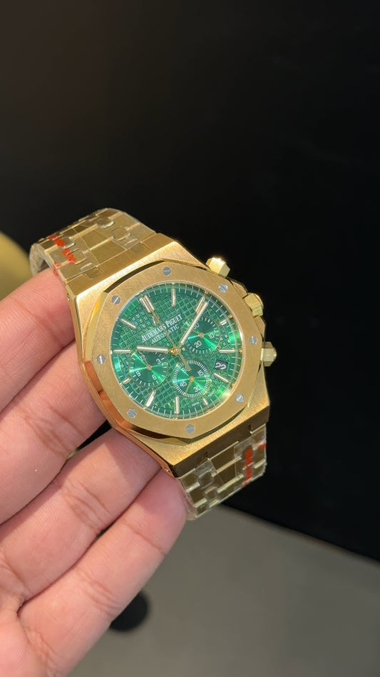 AP | Chrono | Gold Chain | Green Dial