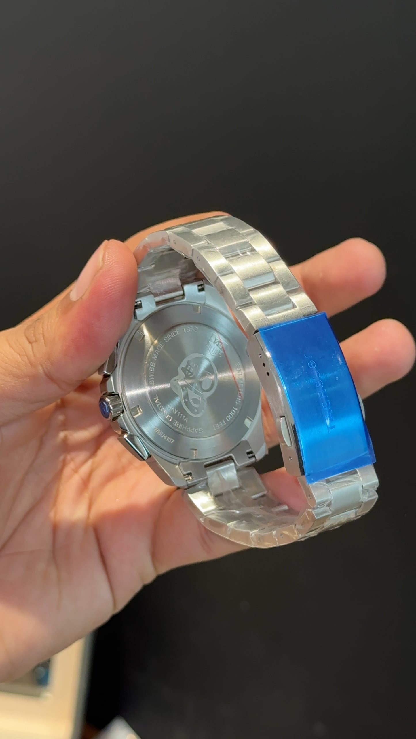 Tag AquaRacer | Silver Chain | Chrono | Black Dial