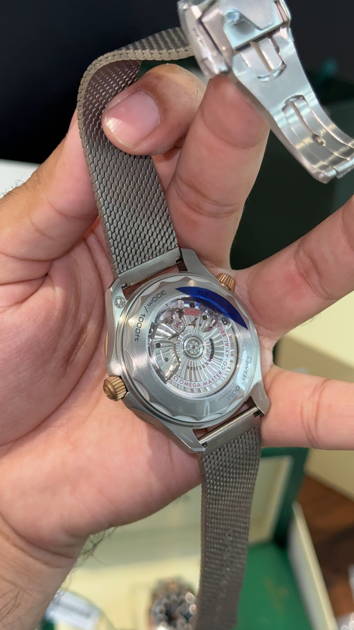 Premium Omega | James Bond | Silver Chain | Green Dial