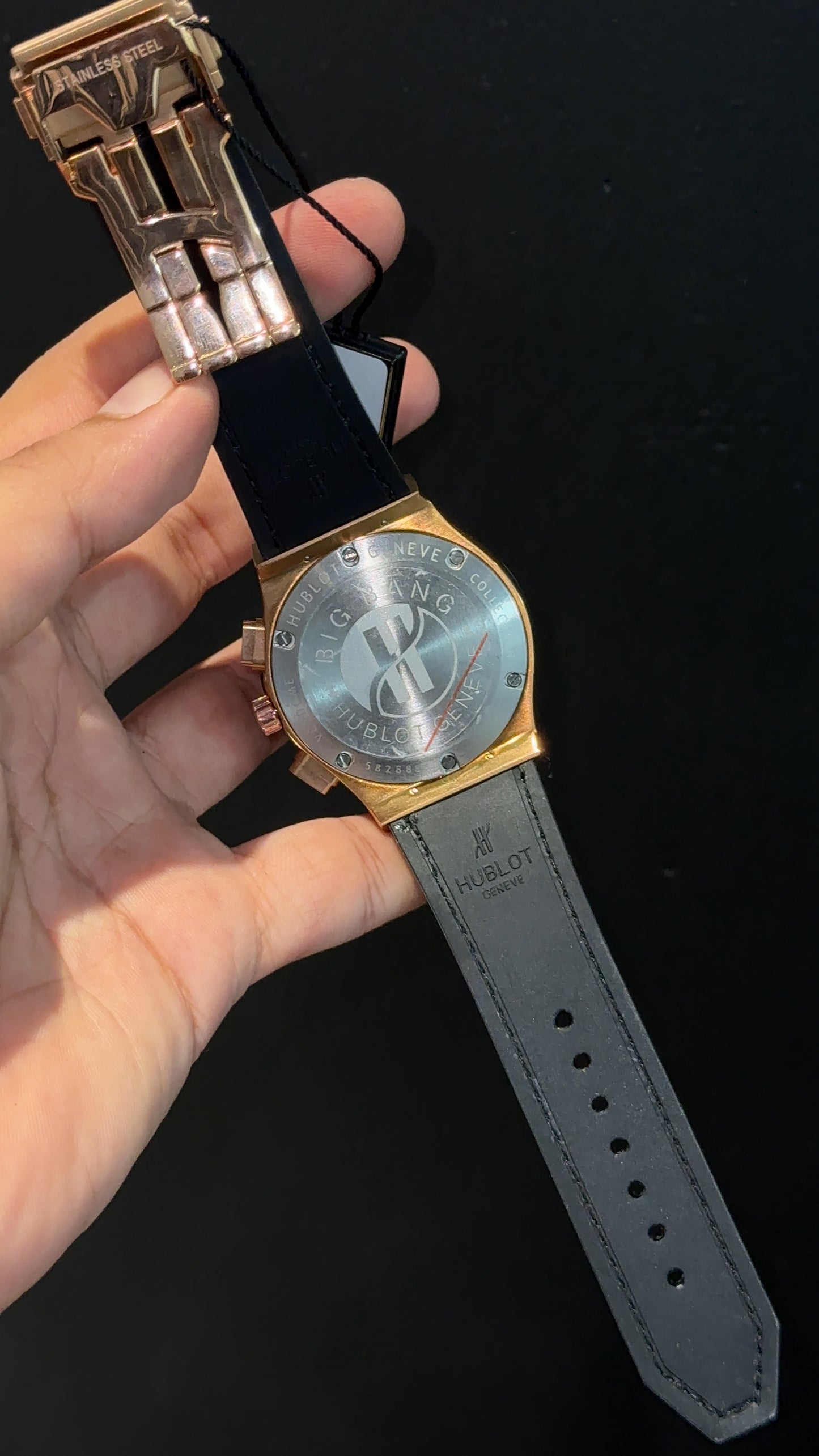 Hublot | Rose Case | Chrono | Black Strap | Black Dial
