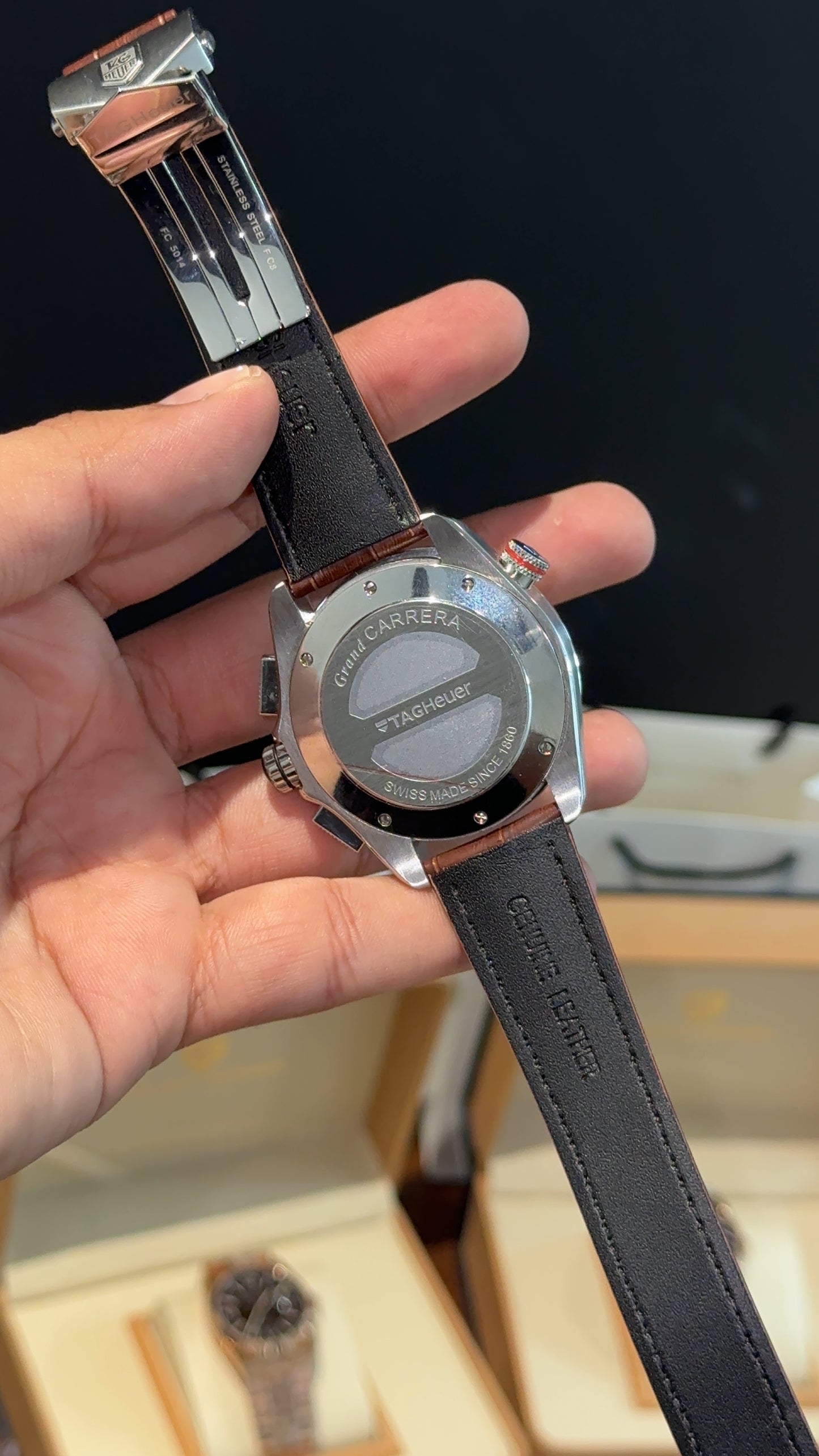 Tag Carrera | Silver | Calibre 36 | Brown Leather Strap | Chrono | White Dial