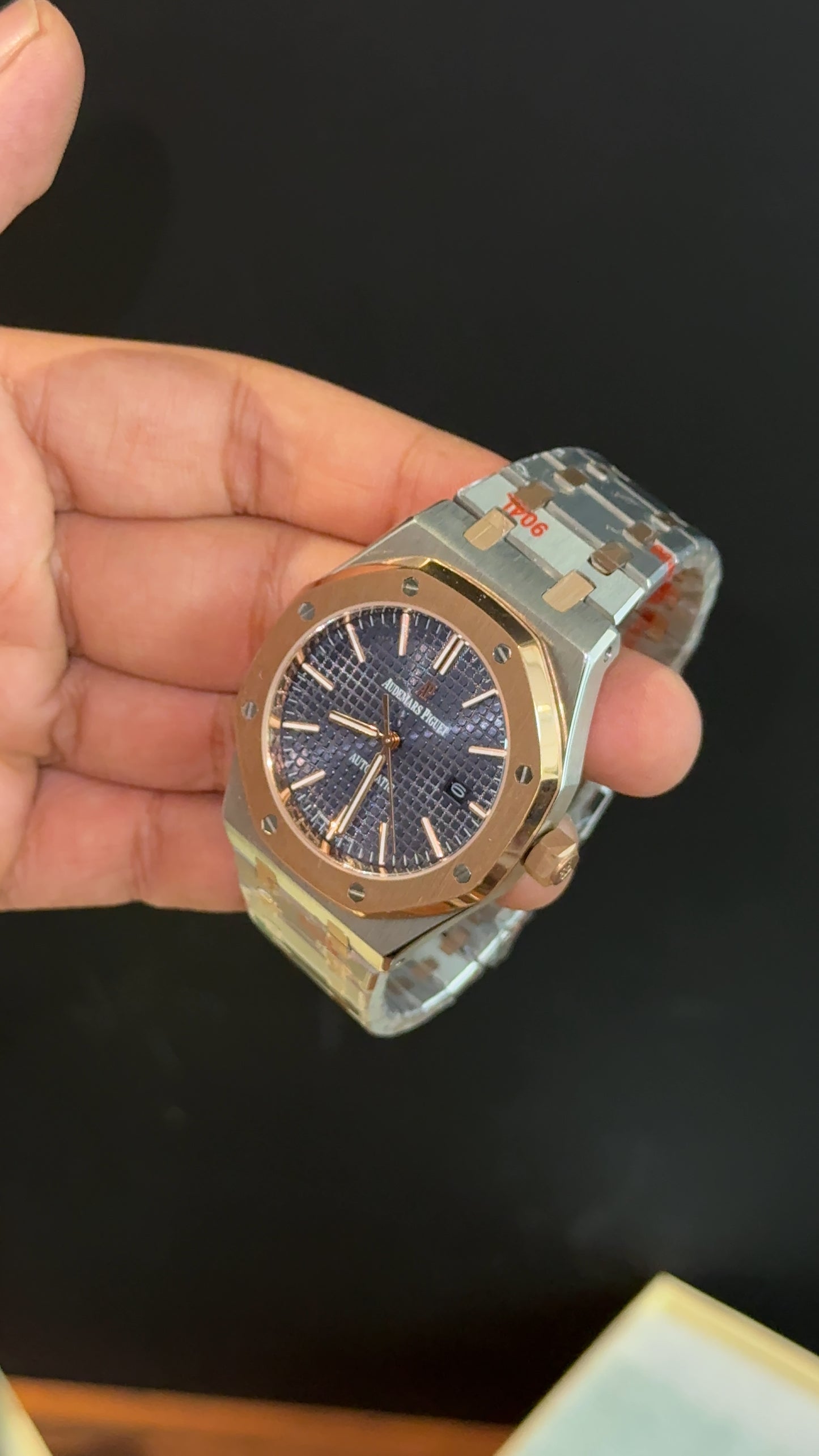 AP | Auto | Rose Two Tone | Blue Box Dial