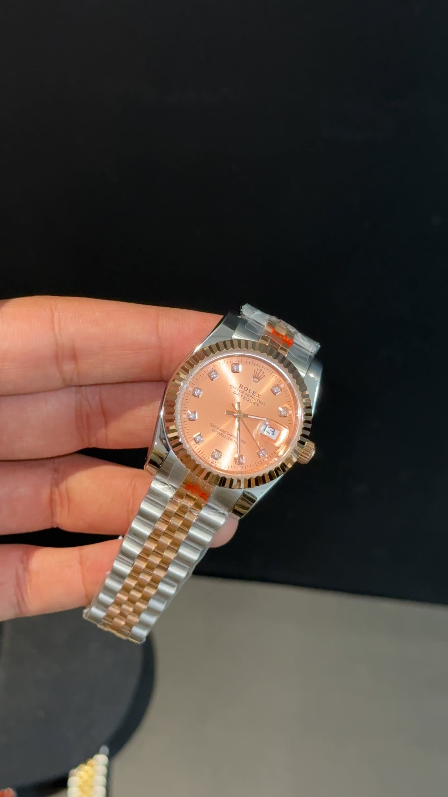 DateJust | 36mm |Rose Two Tone | Peach Diamond Dial