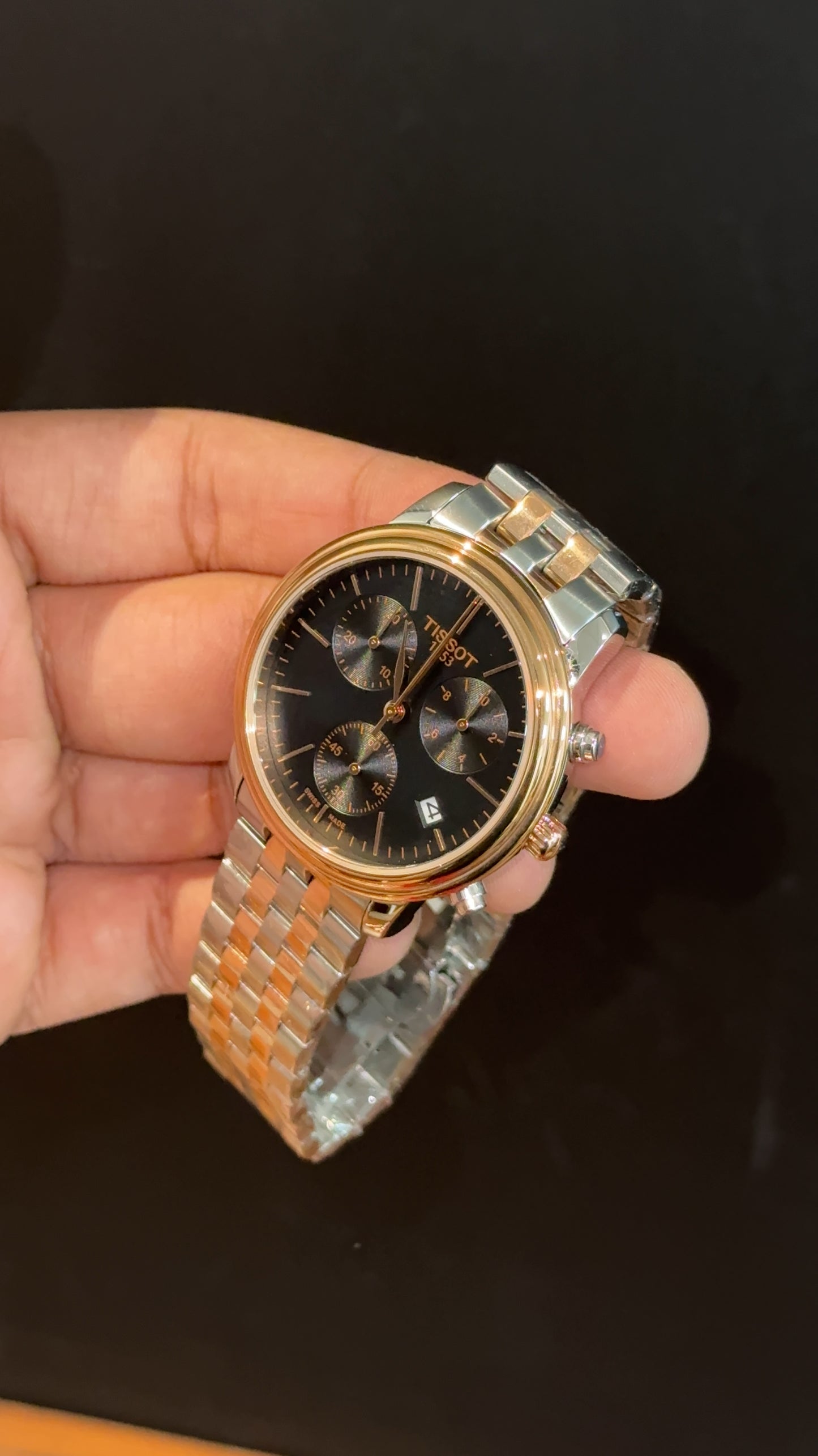 Tissot | Rose Two Tone | Chrono | Black Dial