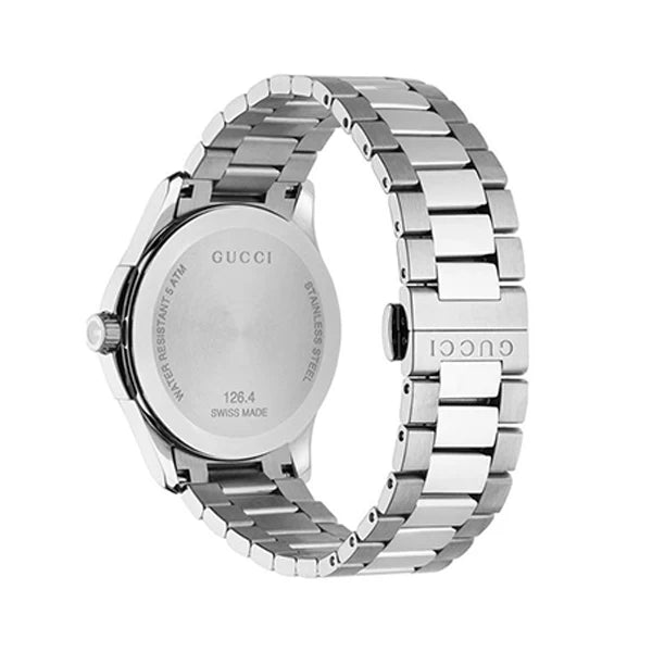 Gucci Men’s | Quartz Silver Stainless Steel White 38mm Watch YA126442