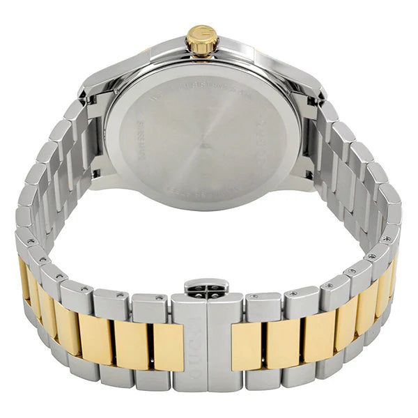 Gucci Men’s Swiss Made Quartz Stainless Steel Silver Dial 38mm Watch YA126474