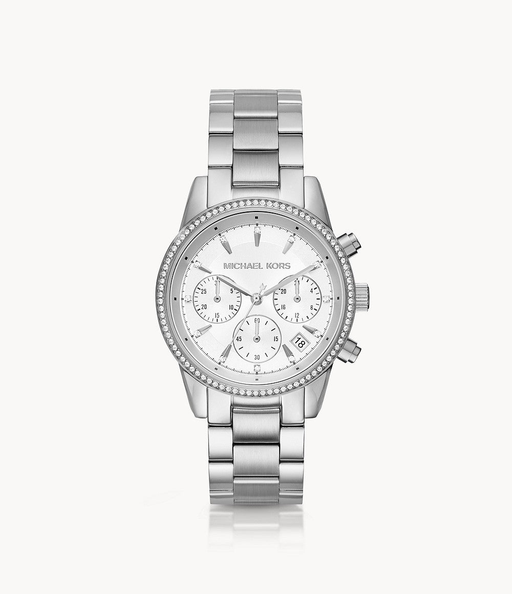 Michael Kors Women’s Quartz Stainless Steel White Dial 37mm Watch MK6428