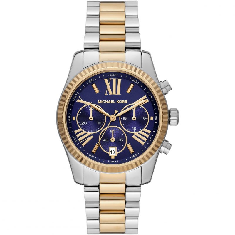 Michael Kors Women’s Quartz Two-tone Stainless Steel Blue Dial 38mm Watch MK7218
