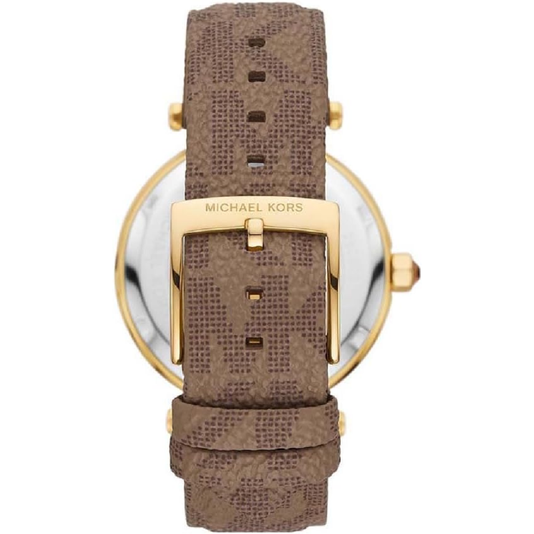 Michael Kors Women’s | Brown PVC Strap Gold Dial 39mm MK2973