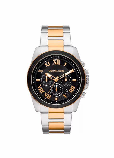 Michael Kors Men’s Quartz Two-tone Stainless Steel Black Dial 44mm Watch MK8901