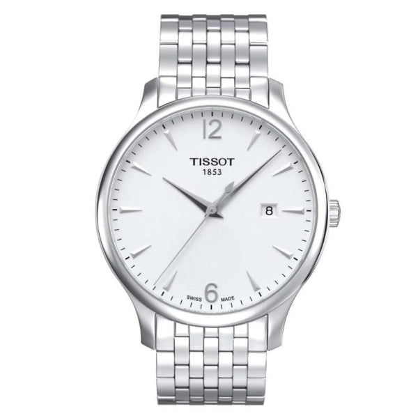 TISSOT Men’s Quartz Swiss Made Stainless Steel White Dial 42mm Watch T063.610.11.037.00