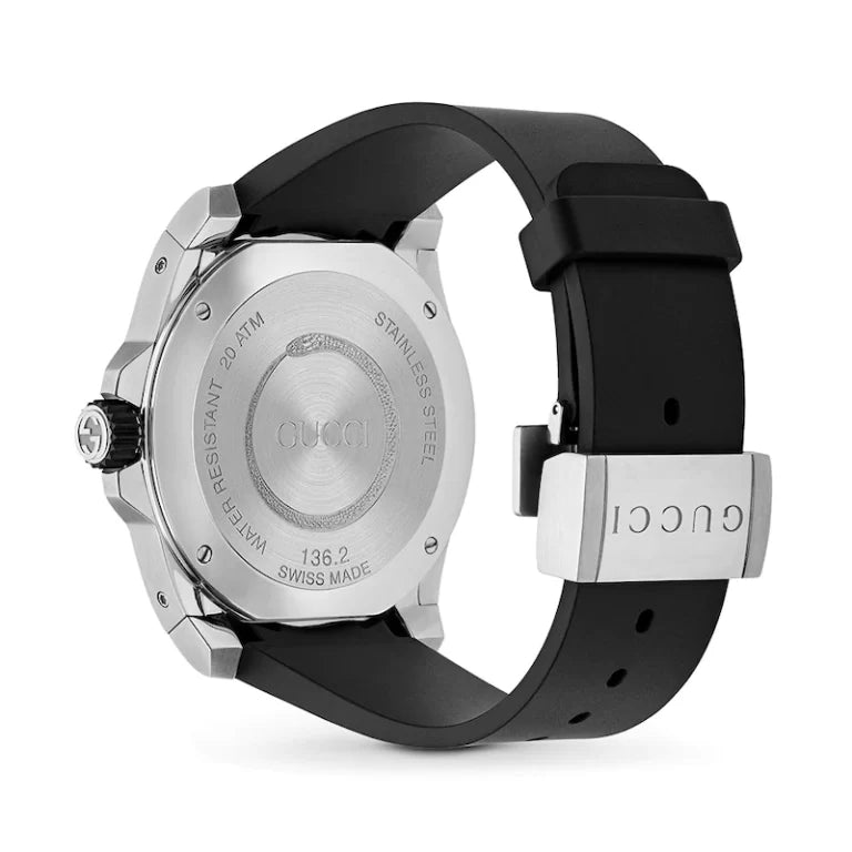 Gucci Men’s | Quartz Silicone Strap Black Dial 45mm YA136217