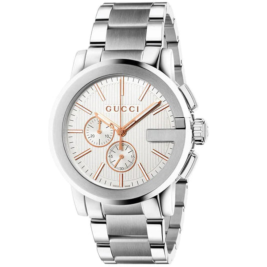 Gucci Men’s | Quartz Stainless Steel Silver Dial 44mm YA101201