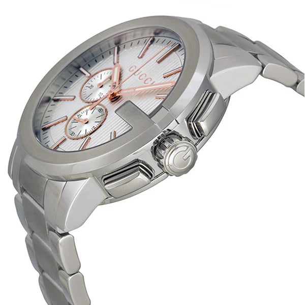 Gucci Men’s | Quartz Stainless Steel Silver Dial 44mm YA101201