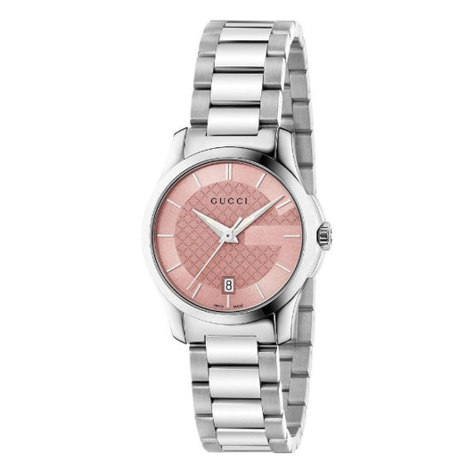 Gucci Men’s | Quartz Stainless Steel Pink Dial 27mm YA126524