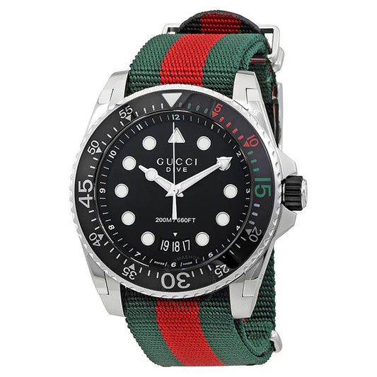 Gucci Men’s | Quartz Nylon Strap Black Dial 44mm | YA136209