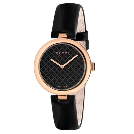Gucci Women’s | Quartz Black Leather Strap Black Dial 38mm YA141401