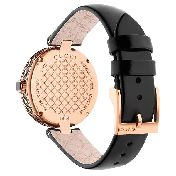 Gucci Women’s | Quartz Black Leather Strap Black Dial 38mm YA141401