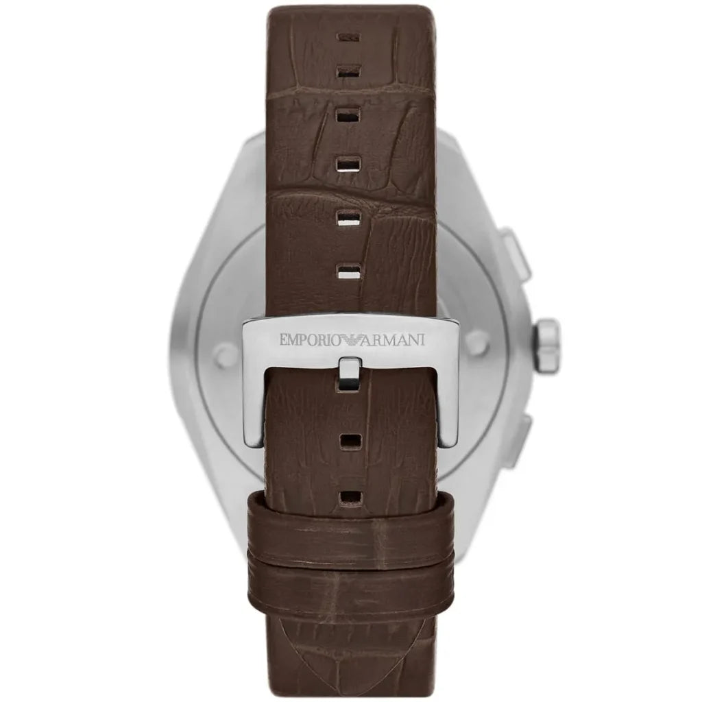 Emporio Armani Watch For Men With Brown dial Leather strap Brown 43mm Dial AR 11482