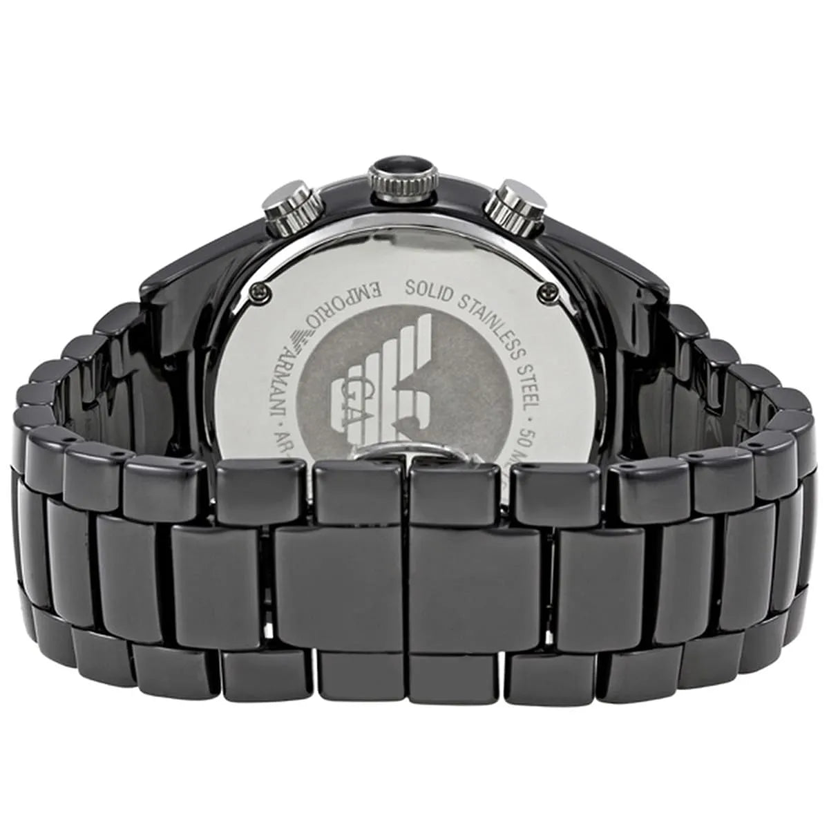 Emporio Armani Men’s Chronograph Stainless Steel Black Dial 43mm Watch AR1429