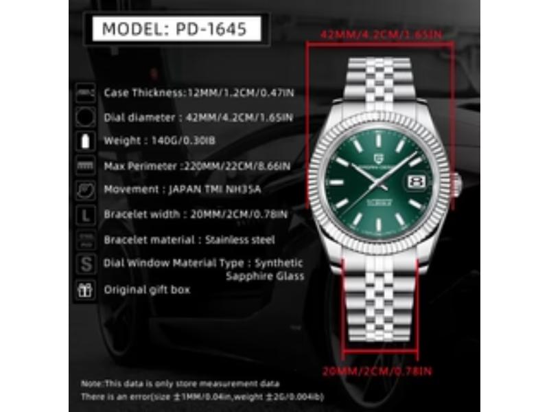 Pagani Design PD-1645 | Datejust Olive Green