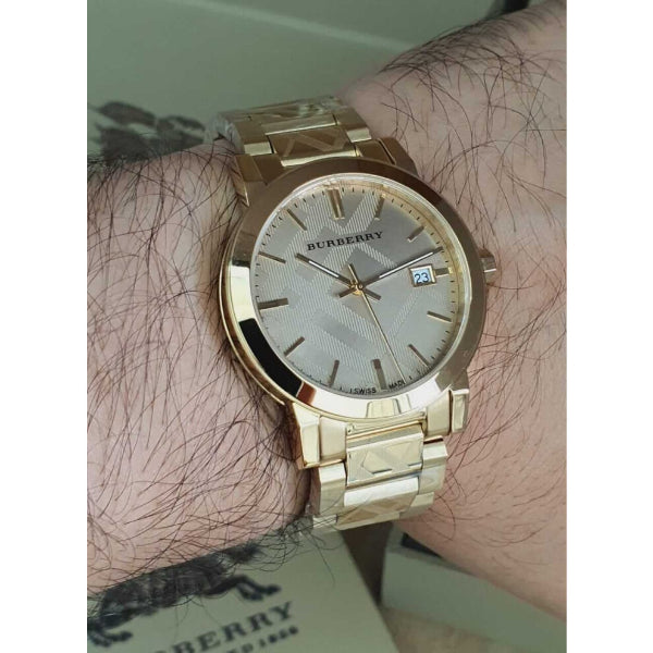 Burberry Men’s | Stainless Steel Gold Dial 38mm Watch BU9038