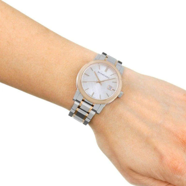 Burberry Women’s | Stainless Steel Two Tone Silver Dial 34mm BU9105