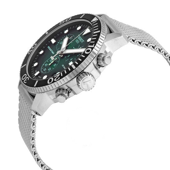 TISSOT Men’s Quartz Swiss Made Stainless Steel Green Gradient Dial 45mm Watch T120.417.11.091.00