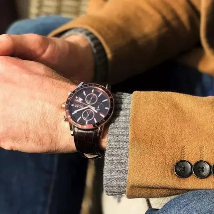 Hugo BOSS Men’s Chronograph Quartz Leather Strap Brown Dial 44mm 1513392