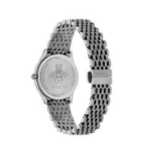 Gucci Women’s |  Silver Stainless Steel Black Dial 29mm YA1265020