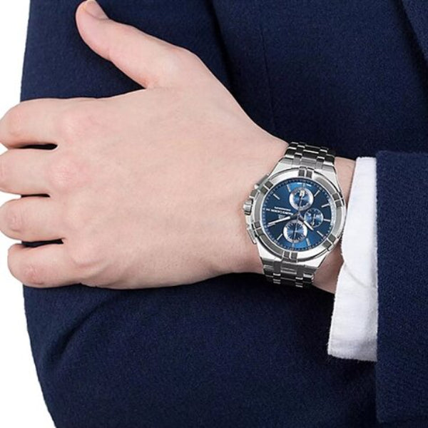 Maurice Lacroix Men’s Quartz Swiss Made Blue Dial 44mm Watch AI1018-SS002-430-1