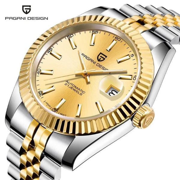Pagani Design PD-1645 | Datejust Gold Two tone Index Dial