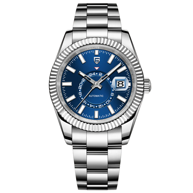 Pagani Design Silver Stainless Steel Blue Dial Automatic PD-1888-S