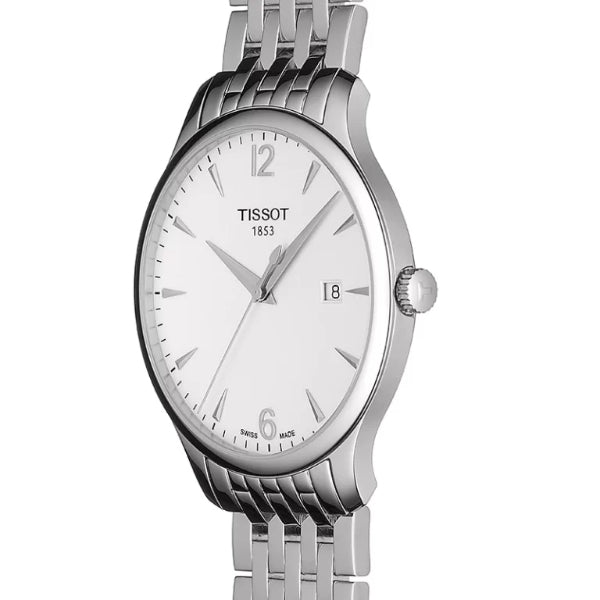 TISSOT Men’s Quartz Swiss Made Stainless Steel White Dial 42mm Watch T063.610.11.037.00