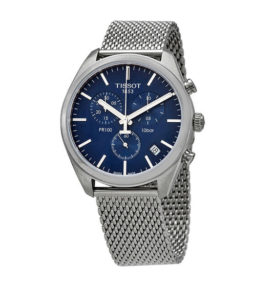 TISSOT Men’s Quartz Swiss Made Stainless Steel Blue Dial 41mm Watch T101.417.11.041.00