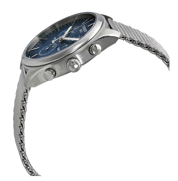 TISSOT Men’s Quartz Swiss Made Stainless Steel Blue Dial 41mm Watch T101.417.11.041.00