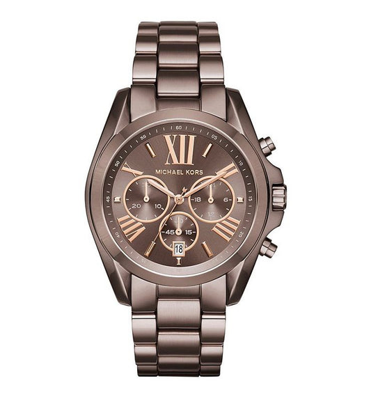 Michael Kors Women’s Chronograph Quartz Stainless Steel Brown Dial 43mm Watch MK6247